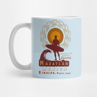 Vintage mazatlan, mexico Surf Mug